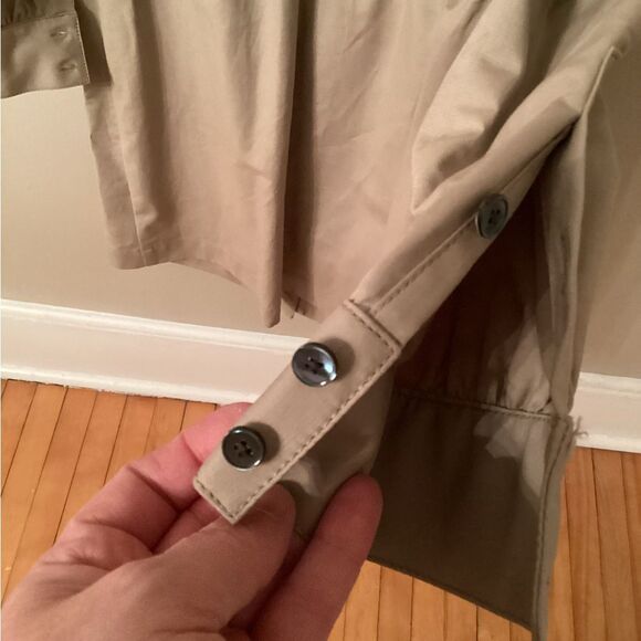 DEREK LAM 10 CROSBY SIZE 8 KHAKI DRAWSTRING SHIRTDRESS - Picture 7 of 10